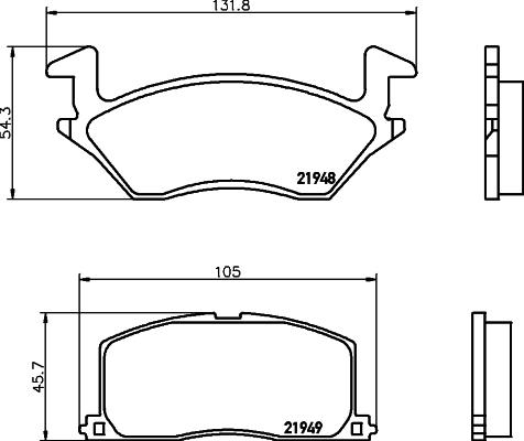 HELLA 8DB 355 016-781 - Brake Pad Set, disc brake www.autospares.lv