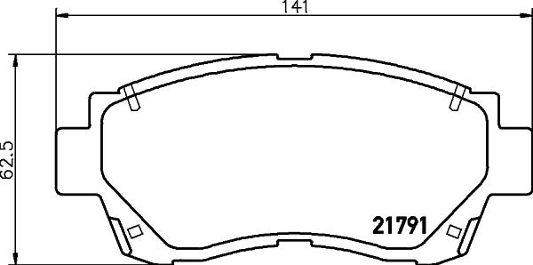 HELLA 8DB 355 016-771 - Bremžu uzliku kompl., Disku bremzes autospares.lv