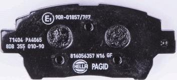 HELLA 8DB 355 010-901 - Bremžu uzliku kompl., Disku bremzes www.autospares.lv