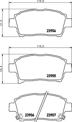 HELLA 8DB 355 010-901 - Bremžu uzliku kompl., Disku bremzes autospares.lv