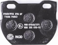 HELLA 8DB 355 010-921 - Bremžu uzliku kompl., Disku bremzes www.autospares.lv