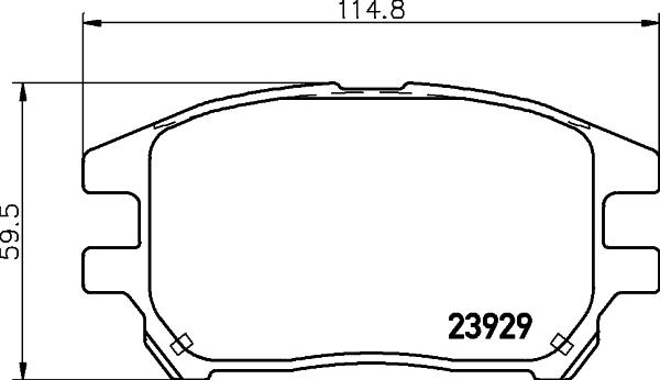 HELLA 8DB 355 010-441 - Bremžu uzliku kompl., Disku bremzes www.autospares.lv