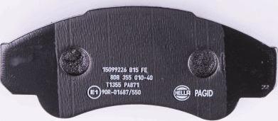 HELLA 8DB 355 010-401 - Brake Pad Set, disc brake www.autospares.lv