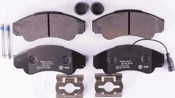 HELLA 8DB 355 010-401 - Brake Pad Set, disc brake www.autospares.lv