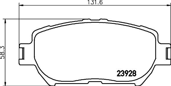 HELLA 8DB 355 010-431 - Тормозные колодки, дисковые, комплект www.autospares.lv