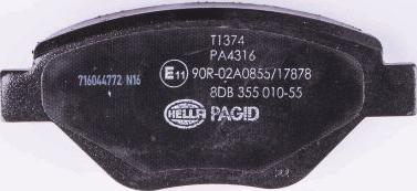 HELLA 8DB 355 010-551 - Bremžu uzliku kompl., Disku bremzes www.autospares.lv