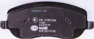 HELLA 8DB 355 010-501 - Bremžu uzliku kompl., Disku bremzes www.autospares.lv