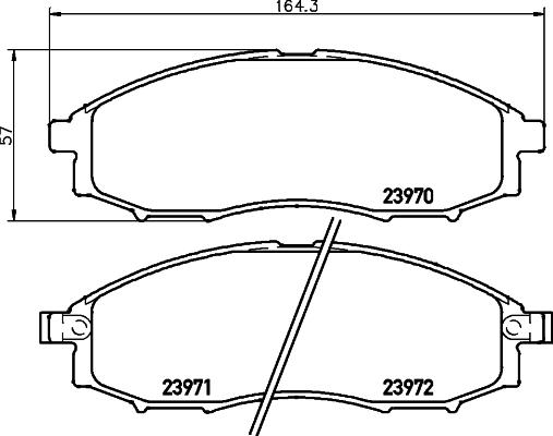 HELLA 8DB 355 024-261 - Bremžu uzliku kompl., Disku bremzes www.autospares.lv