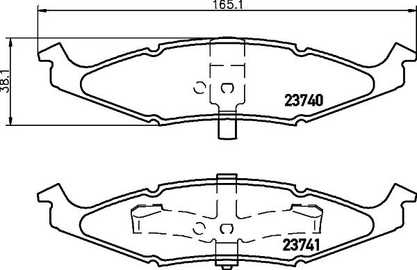 HELLA 8DB 355 010-081 - Bremžu uzliku kompl., Disku bremzes www.autospares.lv