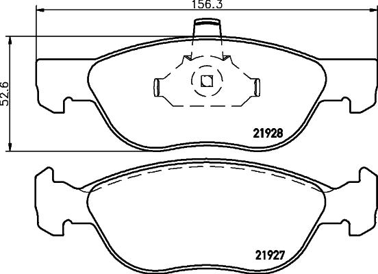 HELLA 8DB 355 010-181 - Brake Pad Set, disc brake www.autospares.lv