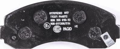 HELLA 8DB 355 010-131 - Bremžu uzliku kompl., Disku bremzes www.autospares.lv