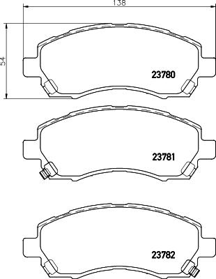 HELLA 8DB 355 027-931 - Bremžu uzliku kompl., Disku bremzes www.autospares.lv