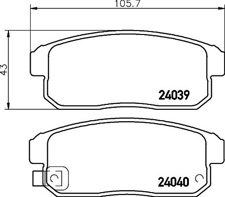 HELLA 8DB 355 024-291 - Bremžu uzliku kompl., Disku bremzes www.autospares.lv