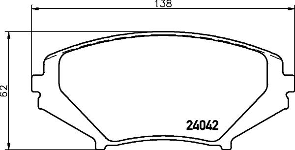 HELLA 8DB 355 010-881 - Bremžu uzliku kompl., Disku bremzes www.autospares.lv