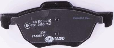 HELLA 8DB 355 010-831 - Brake Pad Set, disc brake www.autospares.lv