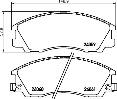 HELLA 8DB 355 010-821 - Brake Pad Set, disc brake www.autospares.lv