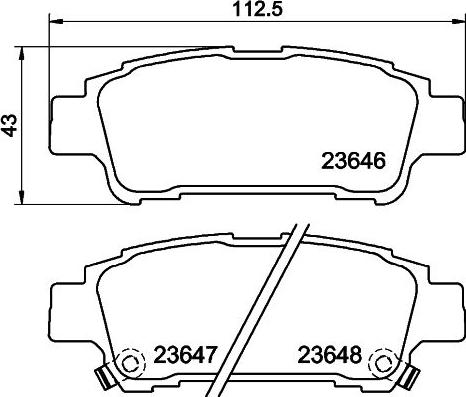 HELLA 8DB 355 010-311 - Bremžu uzliku kompl., Disku bremzes www.autospares.lv