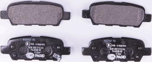 HELLA 8DB 355 010-241 - Brake Pad Set, disc brake www.autospares.lv