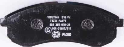 HELLA 8DB 355 010-281 - Bremžu uzliku kompl., Disku bremzes autospares.lv