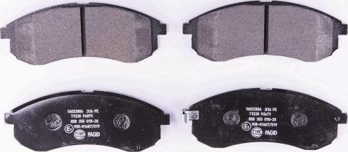 HELLA 8DB 355 010-281 - Brake Pad Set, disc brake www.autospares.lv