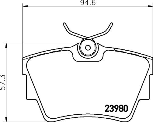 HELLA 8DB 355 010-761 - Brake Pad Set, disc brake www.autospares.lv