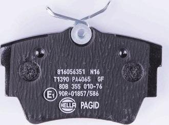 HELLA 8DB 355 010-761 - Bremžu uzliku kompl., Disku bremzes www.autospares.lv