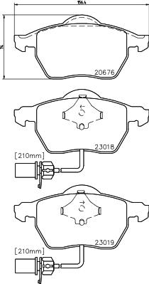 HELLA 8DB 355 010-731 - Bremžu uzliku kompl., Disku bremzes www.autospares.lv