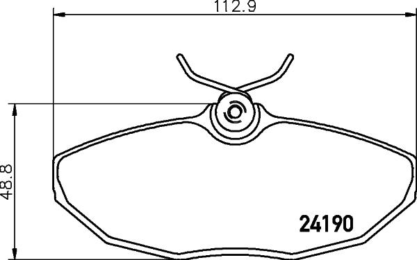 HELLA 8DB 355 011-961 - Тормозные колодки, дисковые, комплект www.autospares.lv