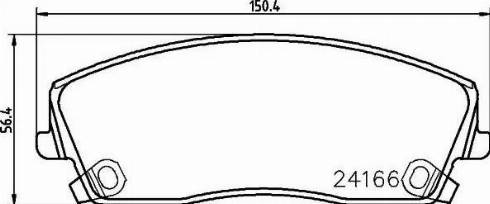 HELLA 8DB 355 011-901 - Bremžu uzliku kompl., Disku bremzes www.autospares.lv