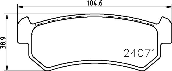 HELLA 8DB 355 011-451 - Bremžu uzliku kompl., Disku bremzes autospares.lv