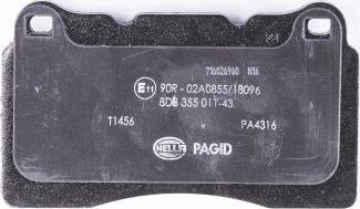 HELLA 8DB 355 011-431 - Bremžu uzliku kompl., Disku bremzes www.autospares.lv