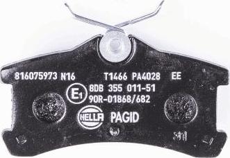 HELLA 8DB 355 011-511 - Bremžu uzliku kompl., Disku bremzes www.autospares.lv