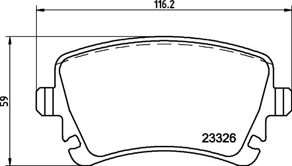 HELLA 8DB 355 011-531 - Bremžu uzliku kompl., Disku bremzes www.autospares.lv