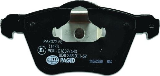 HELLA 8DB 355 011-571 - Bremžu uzliku kompl., Disku bremzes www.autospares.lv