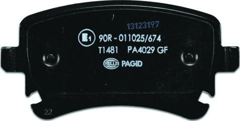 HELLA 8DB 355 011-641 - Bremžu uzliku kompl., Disku bremzes www.autospares.lv