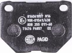 HELLA 8DB 355 011-601 - Bremžu uzliku kompl., Disku bremzes autospares.lv