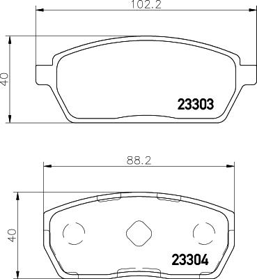 HELLA 8DB 355 011-611 - Bremžu uzliku kompl., Disku bremzes www.autospares.lv