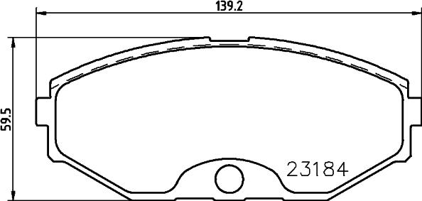 HELLA 8DB 355 011-631 - Тормозные колодки, дисковые, комплект www.autospares.lv