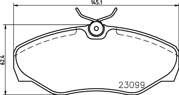 HELLA 8DB 355 011-091 - Bremžu uzliku kompl., Disku bremzes autospares.lv