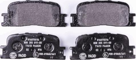 HELLA 8DB 355 011-001 - Brake Pad Set, disc brake www.autospares.lv