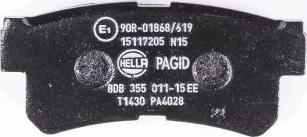 HELLA 8DB 355 011-151 - Bremžu uzliku kompl., Disku bremzes www.autospares.lv