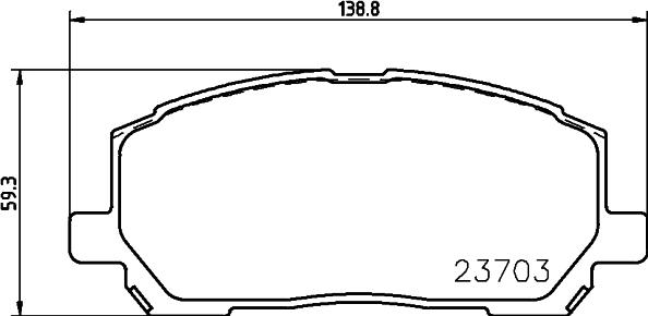 HELLA 8DB 355 011-161 - Bremžu uzliku kompl., Disku bremzes www.autospares.lv