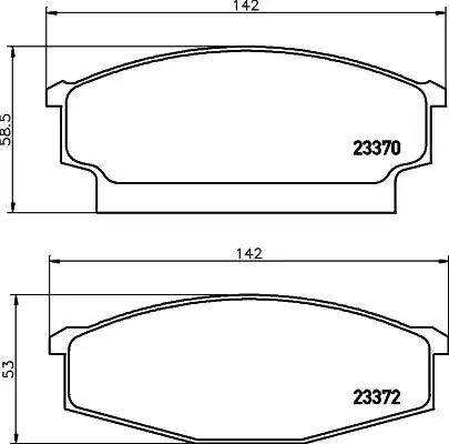 HELLA 8DB 355 011-121 - Bremžu uzliku kompl., Disku bremzes www.autospares.lv