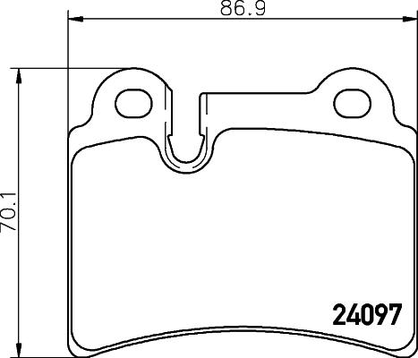 HELLA 8DB 355 011-861 - Bremžu uzliku kompl., Disku bremzes autospares.lv