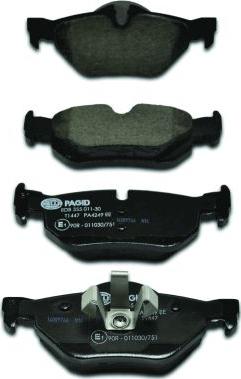 HELLA 8DB 355 011-301 - Brake Pad Set, disc brake www.autospares.lv