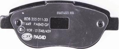 HELLA 8DB 355 011-331 - Bremžu uzliku kompl., Disku bremzes www.autospares.lv