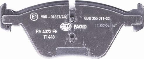 HELLA 8DB 355 011-321 - Bremžu uzliku kompl., Disku bremzes www.autospares.lv