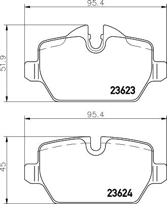 HELLA 8DB 355 011-271 - Bremžu uzliku kompl., Disku bremzes autospares.lv