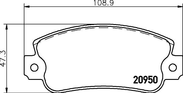 HELLA 8DB 355 018-991 - Brake Pad Set, disc brake www.autospares.lv