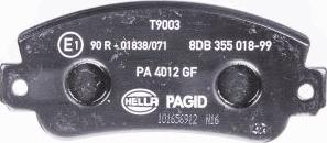 HELLA 8DB 355 018-991 - Bremžu uzliku kompl., Disku bremzes www.autospares.lv